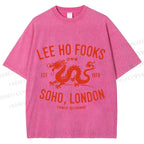 Unisex Lee Ho Fooks Dragon Printed Washed Tee