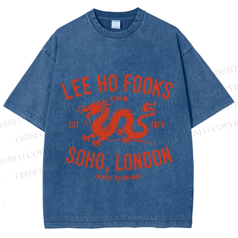Unisex Lee Ho Fooks Dragon Printed Washed Tee