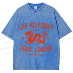 Unisex Lee Ho Fooks Dragon Printed Washed Tee