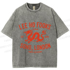 Unisex Lee Ho Fooks Dragon Printed Washed Tee