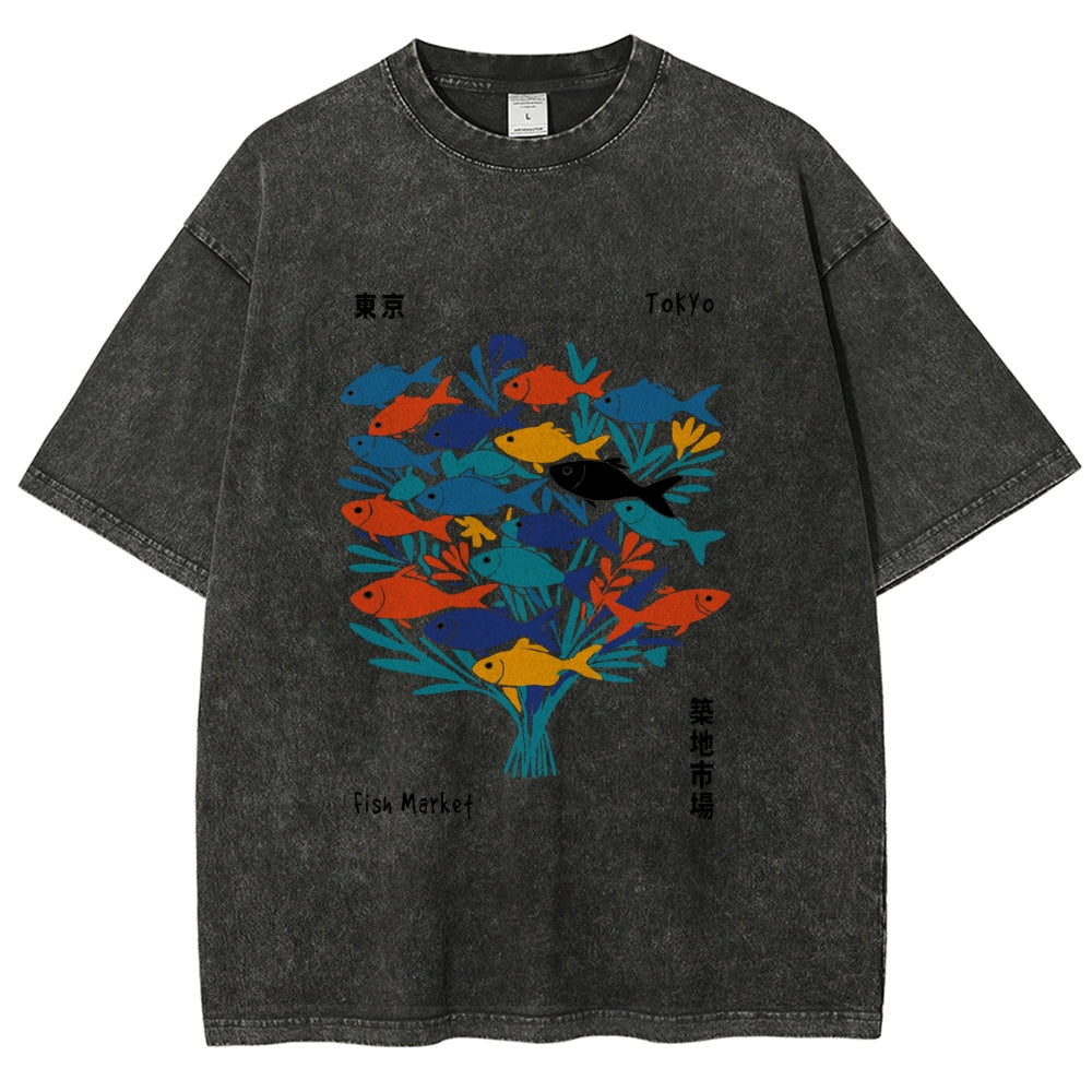 Tokyo Fish Market Washed T-Shirt