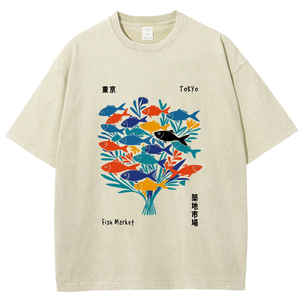 Tokyo Fish Market Washed T-Shirt