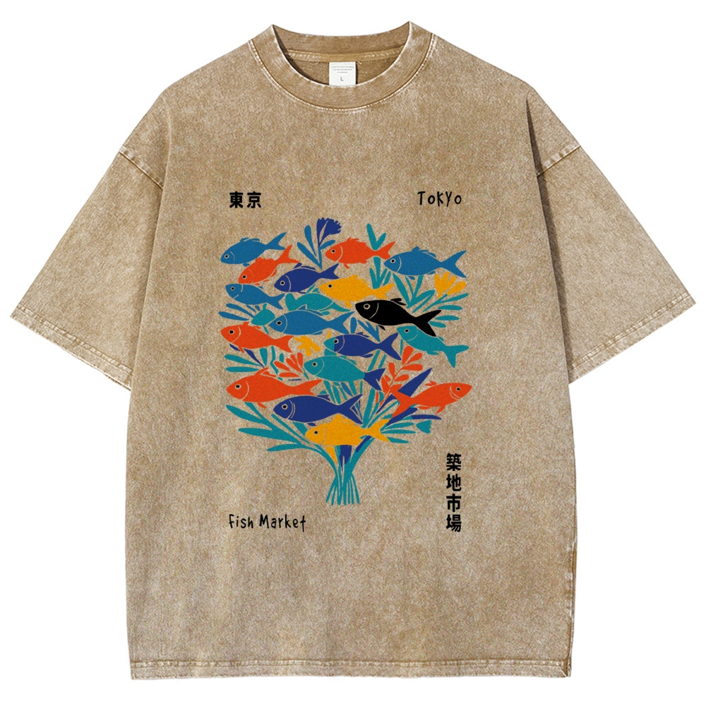Tokyo Fish Market Washed T-Shirt
