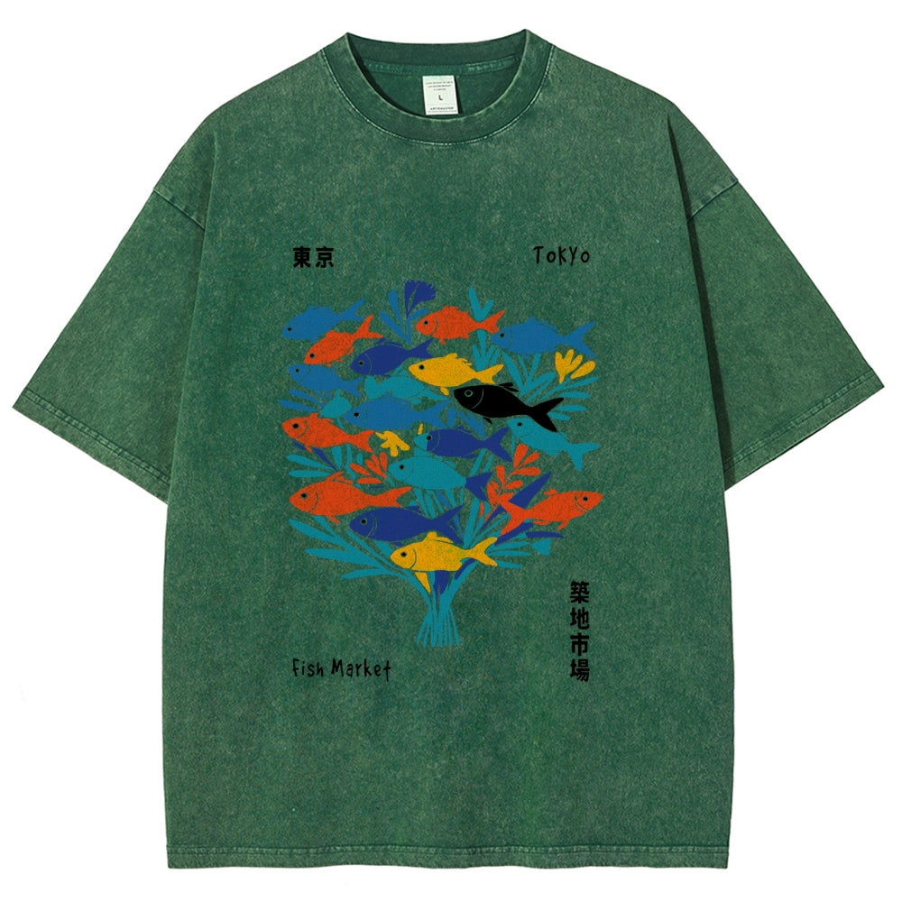 Tokyo Fish Market Washed T-Shirt