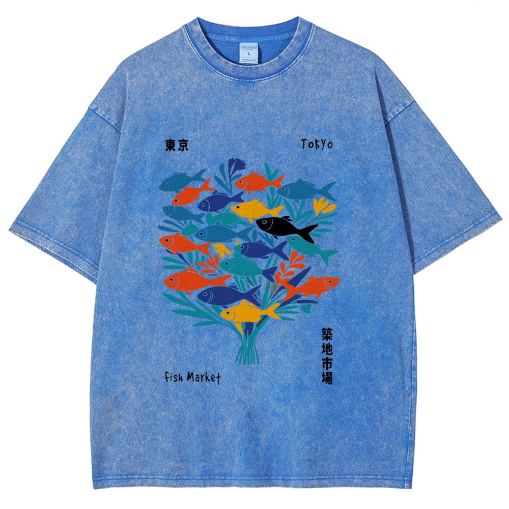 Tokyo Fish Market Washed T-Shirt