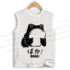 Unisex Stupid Frog Vintage Printed Cotton Tank Top