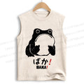 Unisex Stupid Frog Vintage Printed Cotton Tank Top