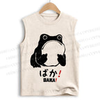 Unisex Stupid Frog Vintage Printed Cotton Tank Top