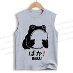 Unisex Stupid Frog Vintage Printed Cotton Tank Top
