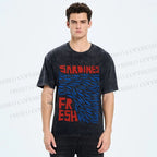 Unisex Fresh Sardines Fish Printed Washed Tee