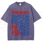 Unisex Fresh Sardines Fish Printed Washed Tee