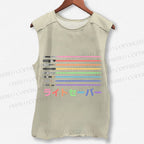 Unisex Lightsaber Vintage Printed Washed Tank Top