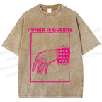 Unisex Pride Homo Punks Is Queers Printed Washed Tee
