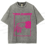 Unisex Pride Homo Punks Is Queers Printed Washed Tee
