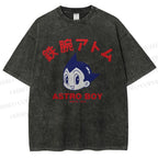 Unisex Astro Boy Printed Washed Tee