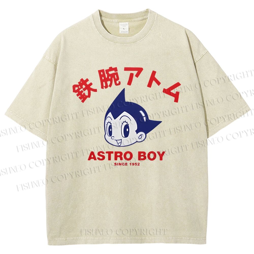 Unisex Astro Boy Printed Washed Tee