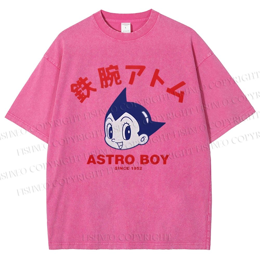 Unisex Astro Boy Printed Washed Tee