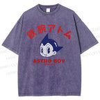 Unisex Astro Boy Printed Washed Tee