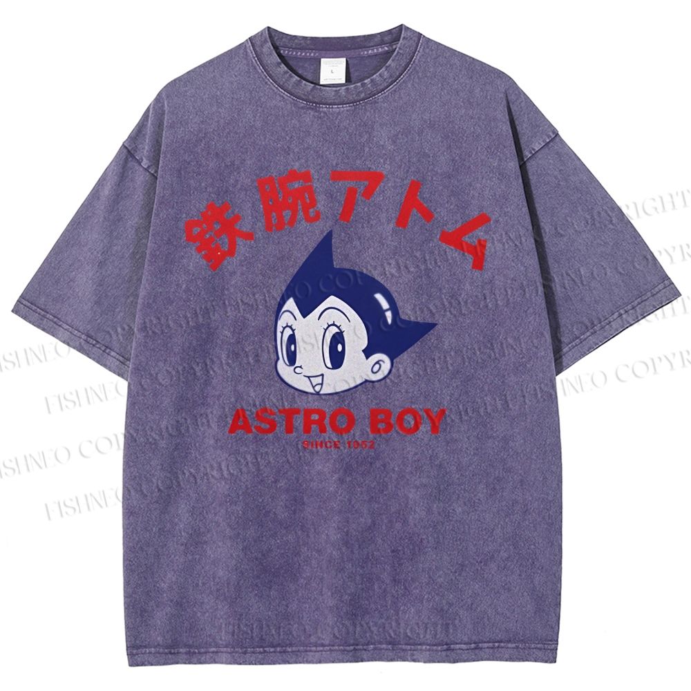 Unisex Astro Boy Printed Washed Tee