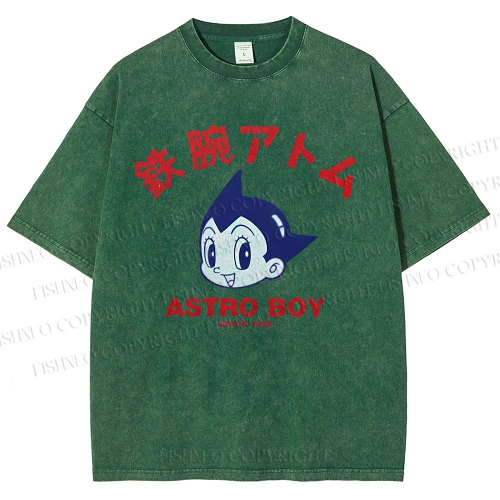 Unisex Astro Boy Printed Washed Tee