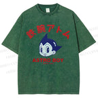 Unisex Astro Boy Printed Washed Tee