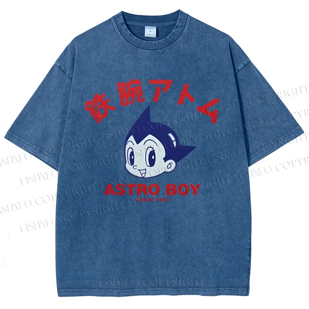 Unisex Astro Boy Printed Washed Tee