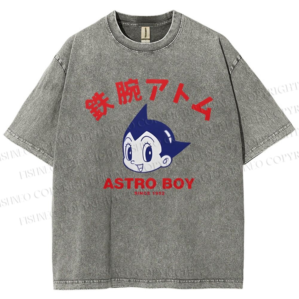 Astro Boy 1952 Anime Vintage Wash Japanese Design T-Shirt