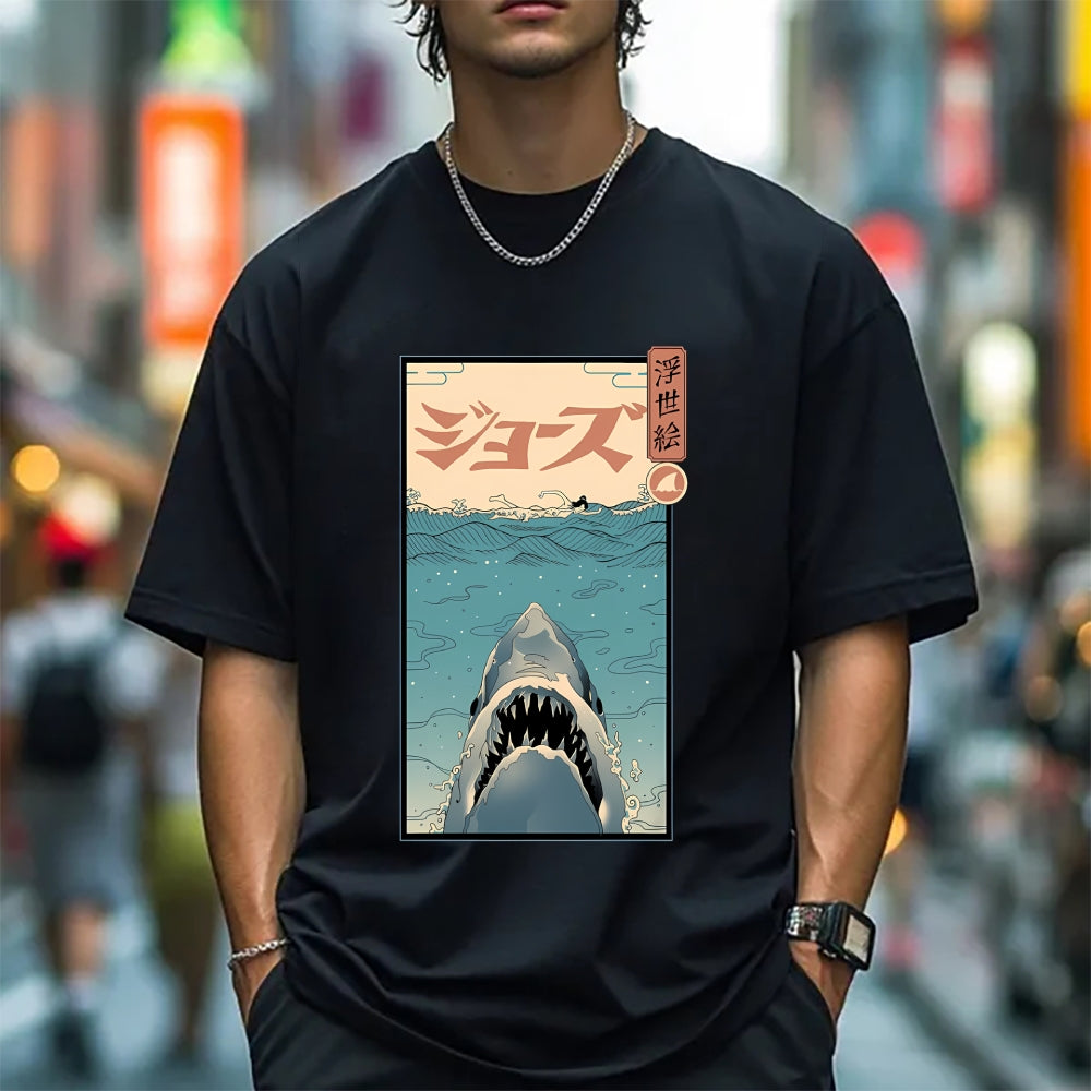 Shark Ukiyoe Japanese Style Classic Tee