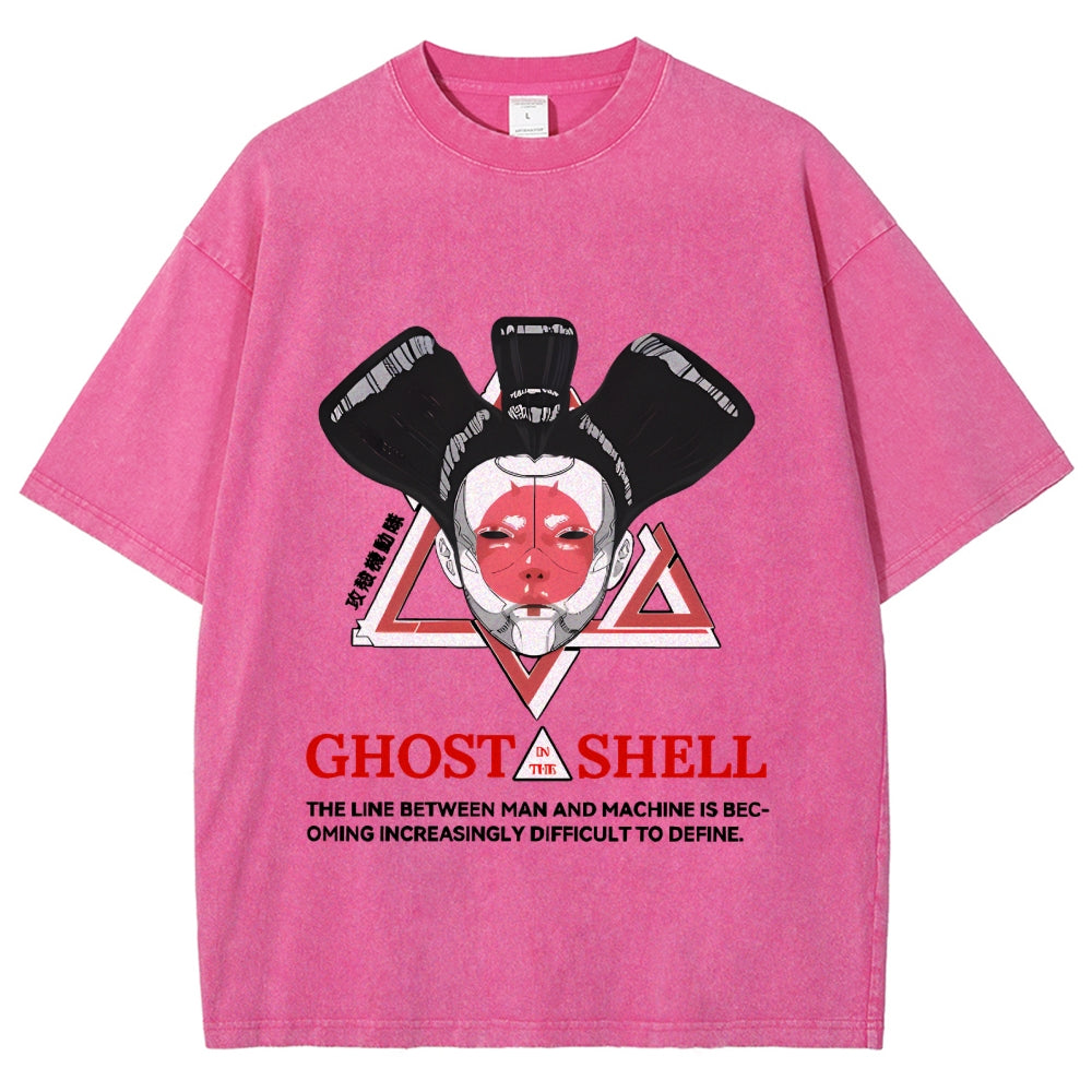 Ghost in the Shell Geisha Vintage Wash Japanese Design T-Shirt