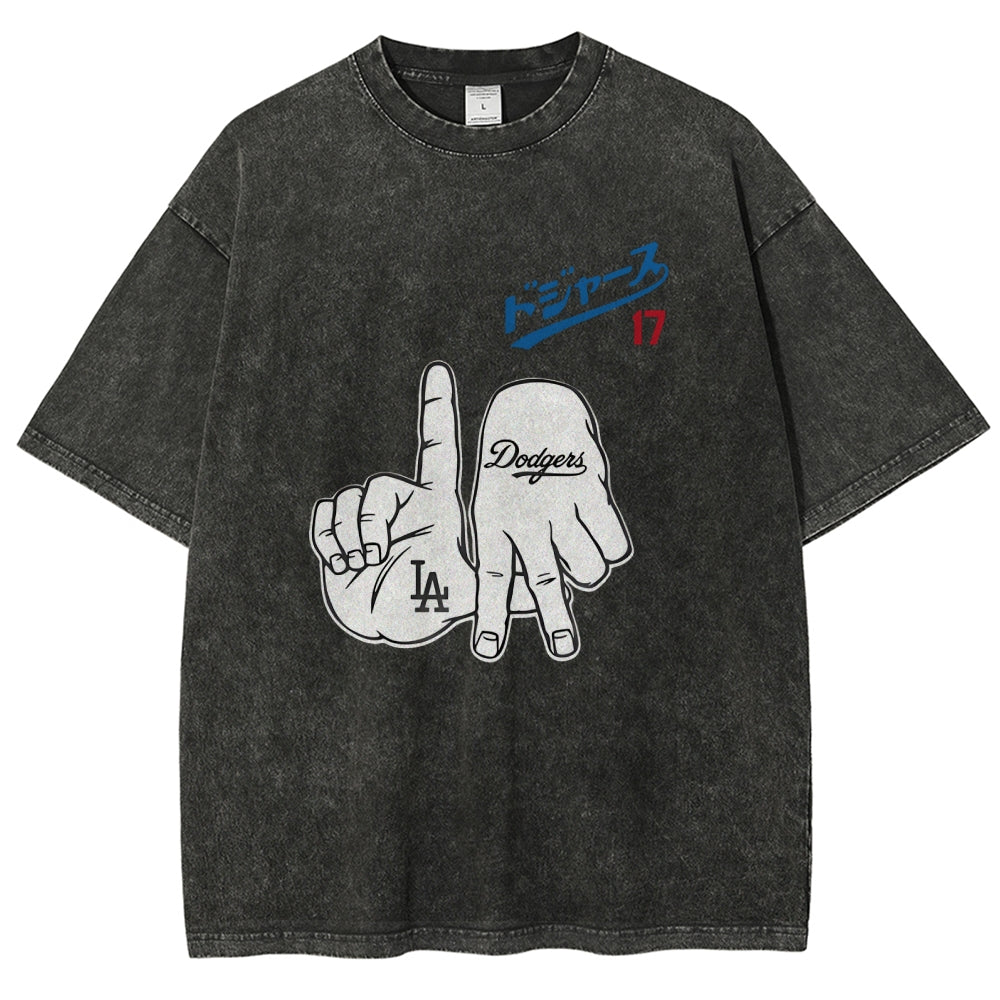 Dodger17 Vintage Japanese Design Washed T-Shirt