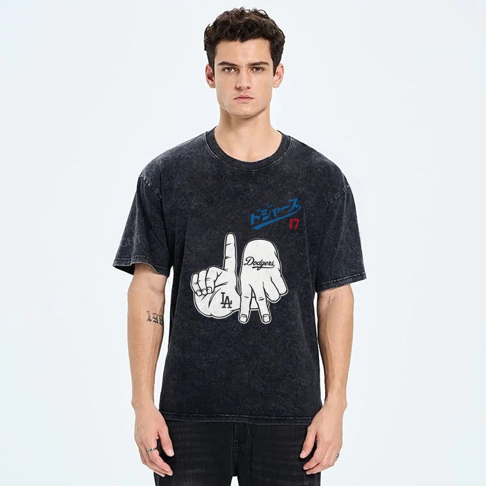 Dodger17 Vintage Japanese Design Washed T-Shirt