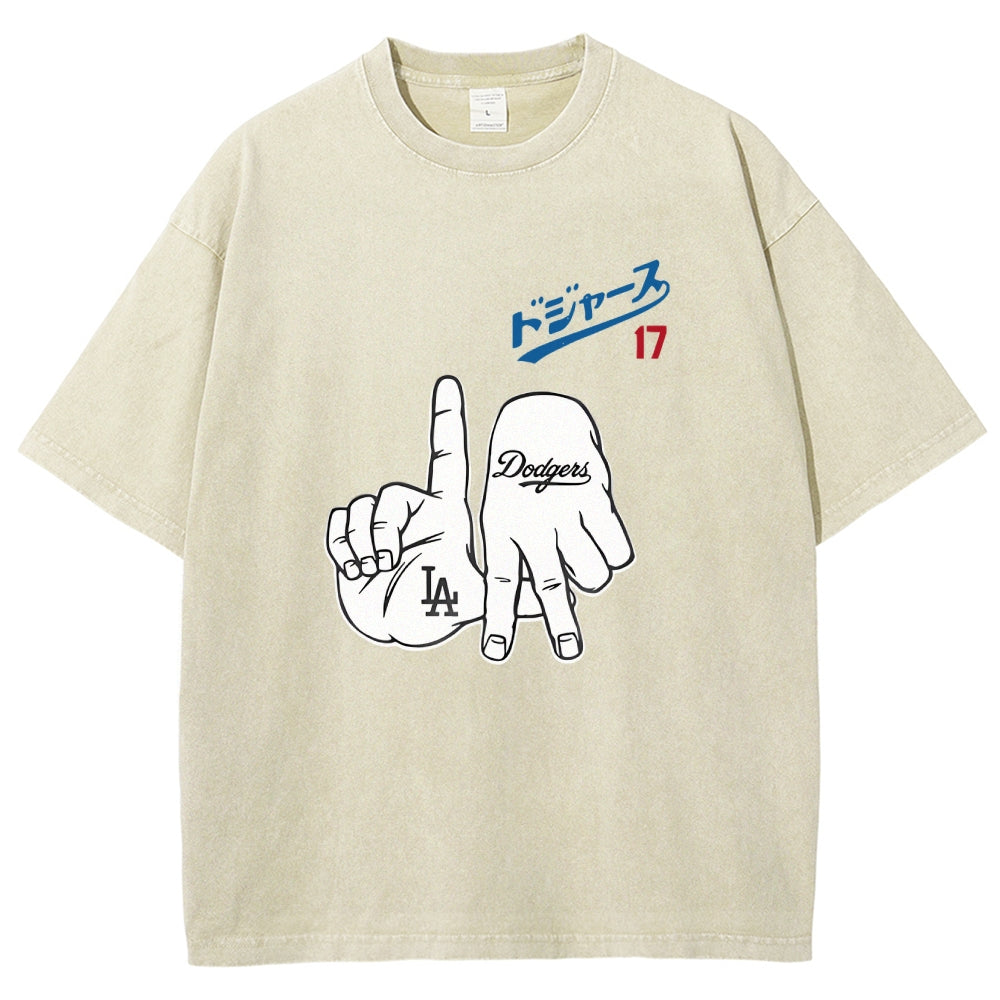 Dodger17 Vintage Japanese Design Washed T-Shirt