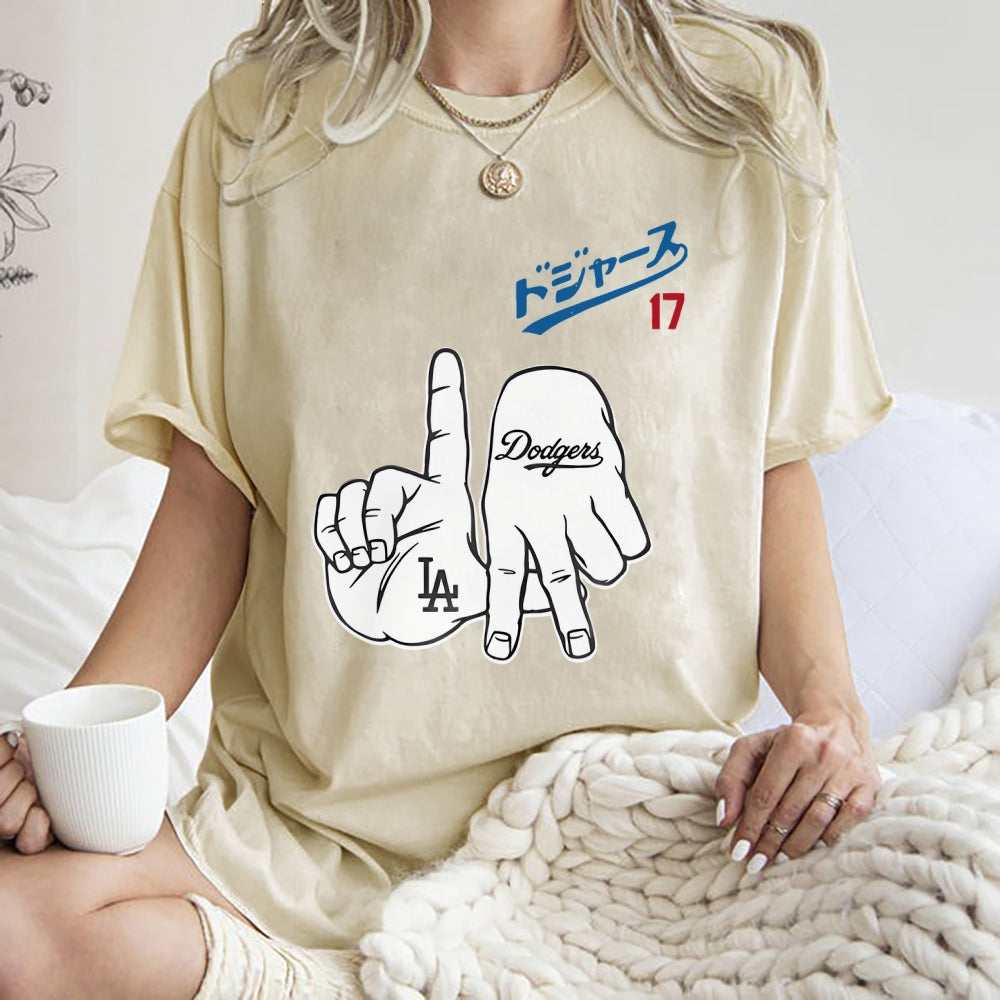 Dodger17 Vintage Japanese Design Washed T-Shirt