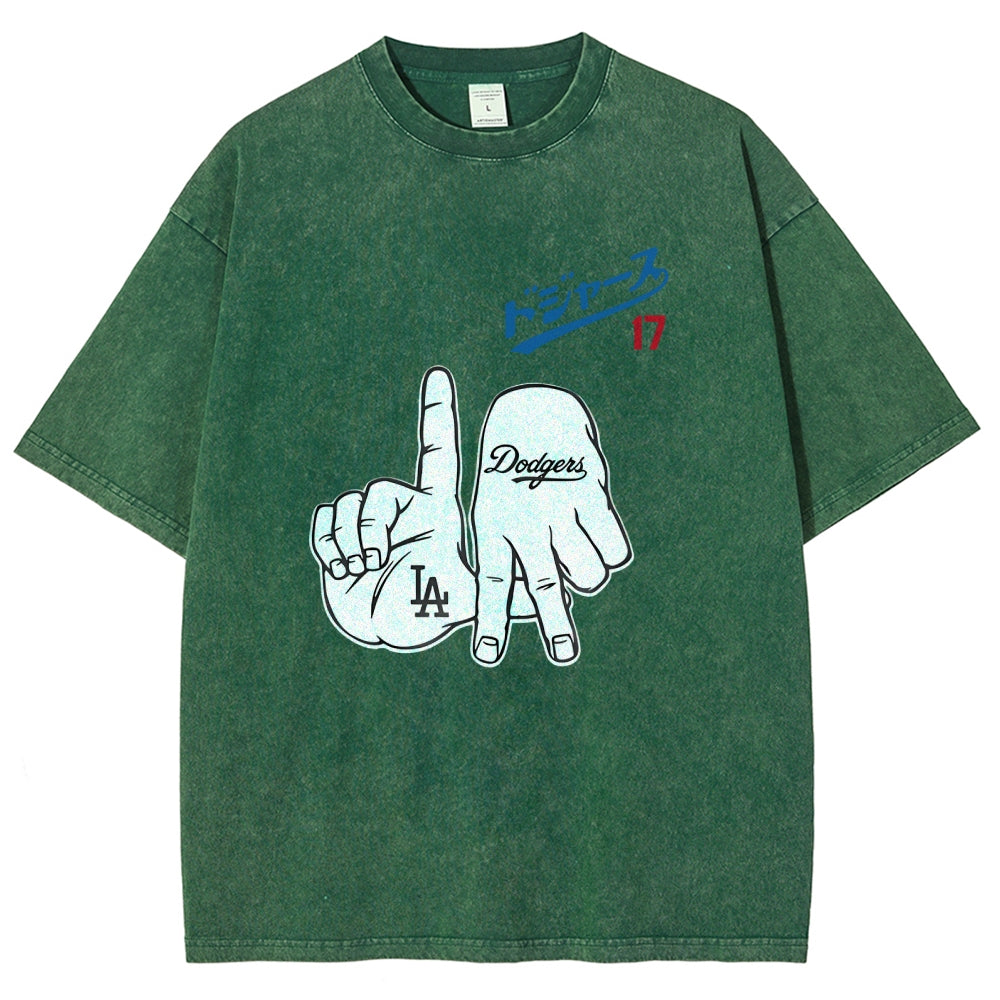 Dodger17 Vintage Japanese Design Washed T-Shirt