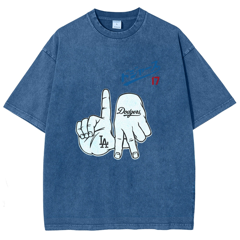 Dodger17 Vintage Japanese Design Washed T-Shirt