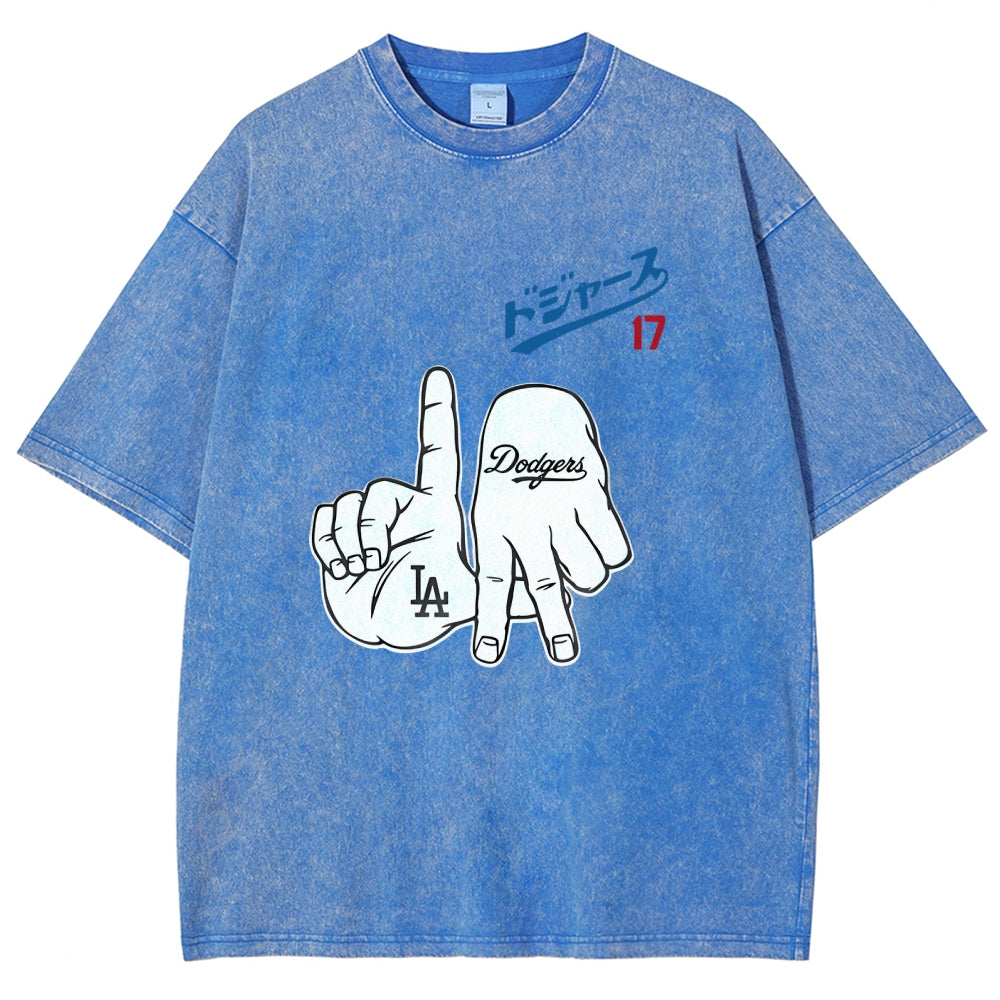 Dodger17 Vintage Japanese Design Washed T-Shirt