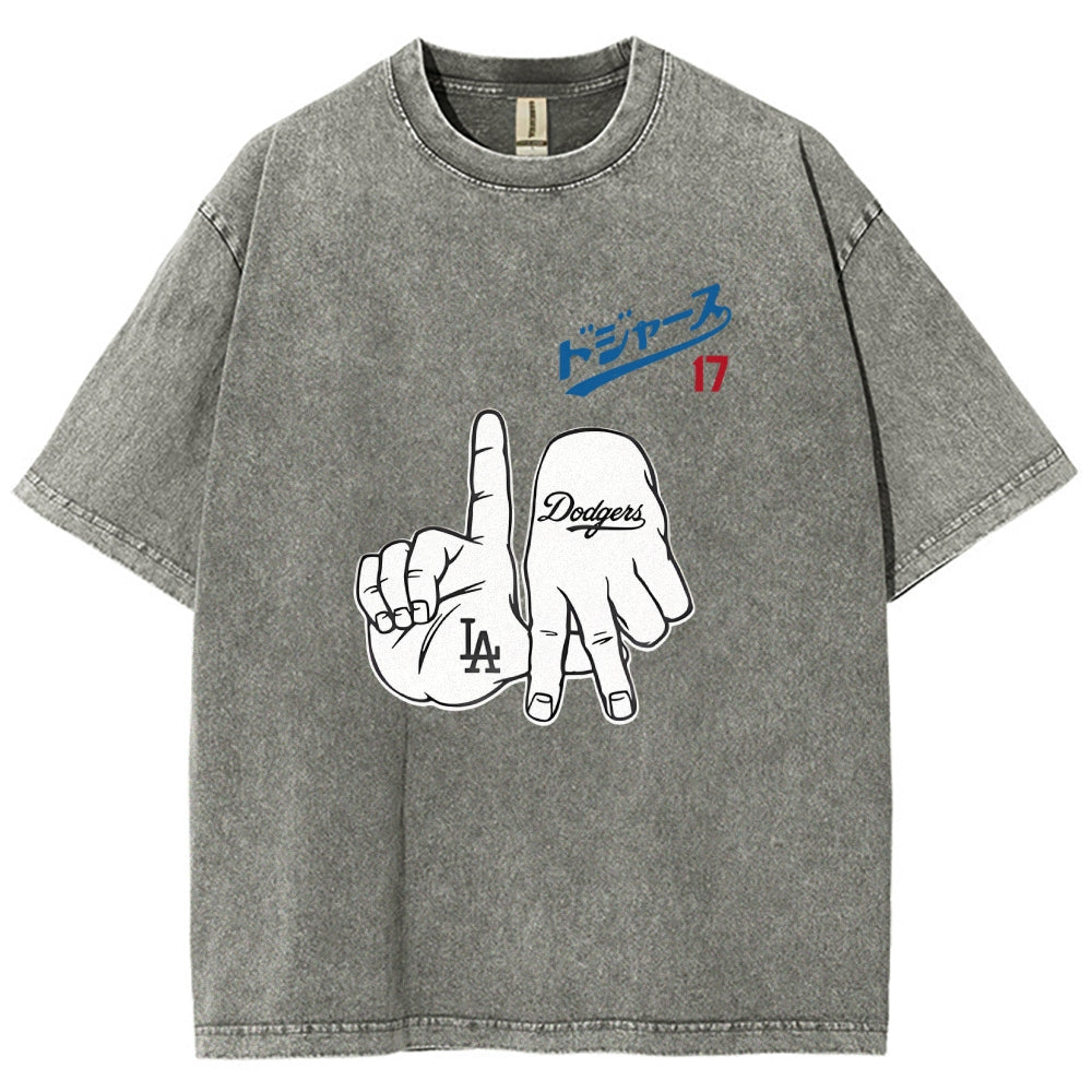 Dodger17 Vintage Japanese Design Washed T-Shirt