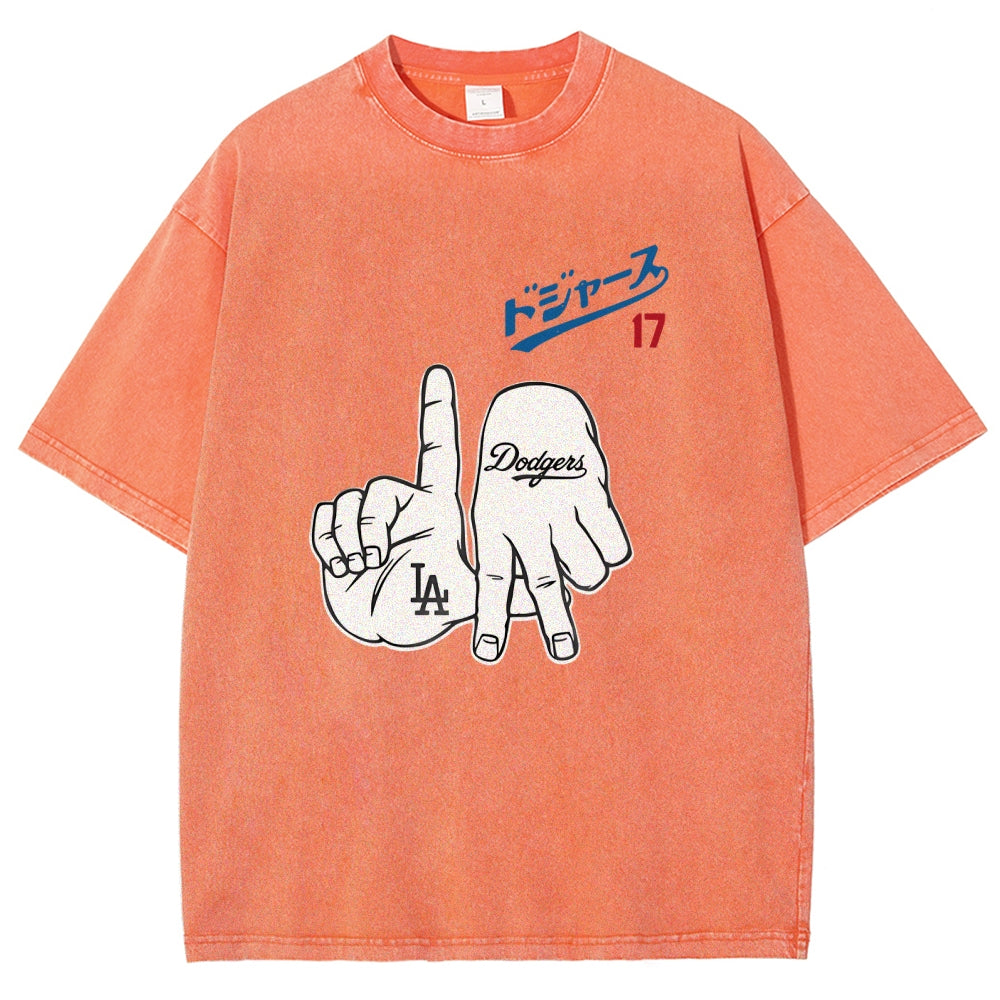 Dodger17 Vintage Japanese Design Washed T-Shirt