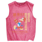 Woody Woodpecker's Fight Club Vintage Distressed Washed Tank Top