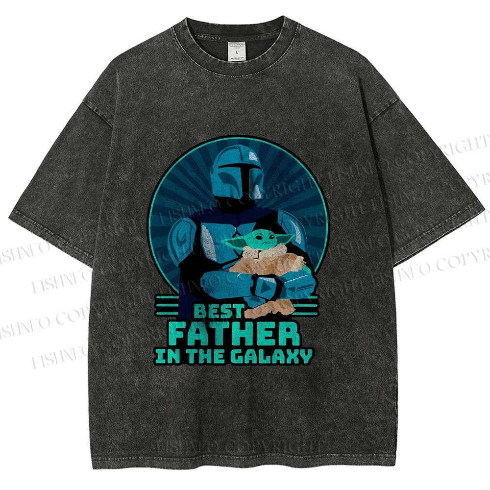 Unisex Starwars Best Fetch Printed Washed Tee