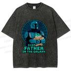 Unisex Starwars Best Fetch Printed Washed Tee
