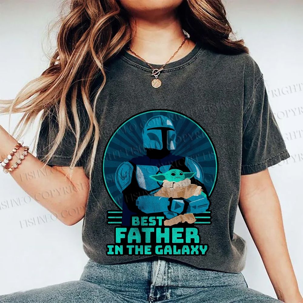 Unisex Starwars Best Fetch Printed Washed Tee