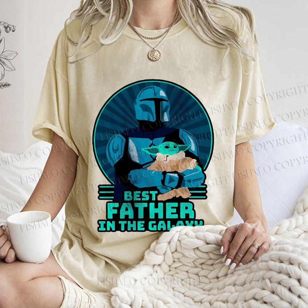Unisex Starwars Best Fetch Printed Washed Tee