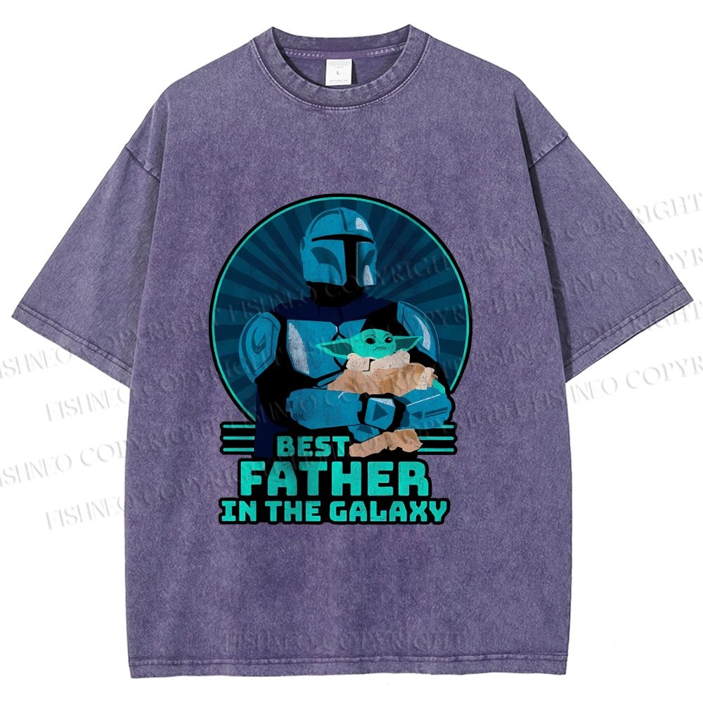 Unisex Starwars Best Fetch Printed Washed Tee