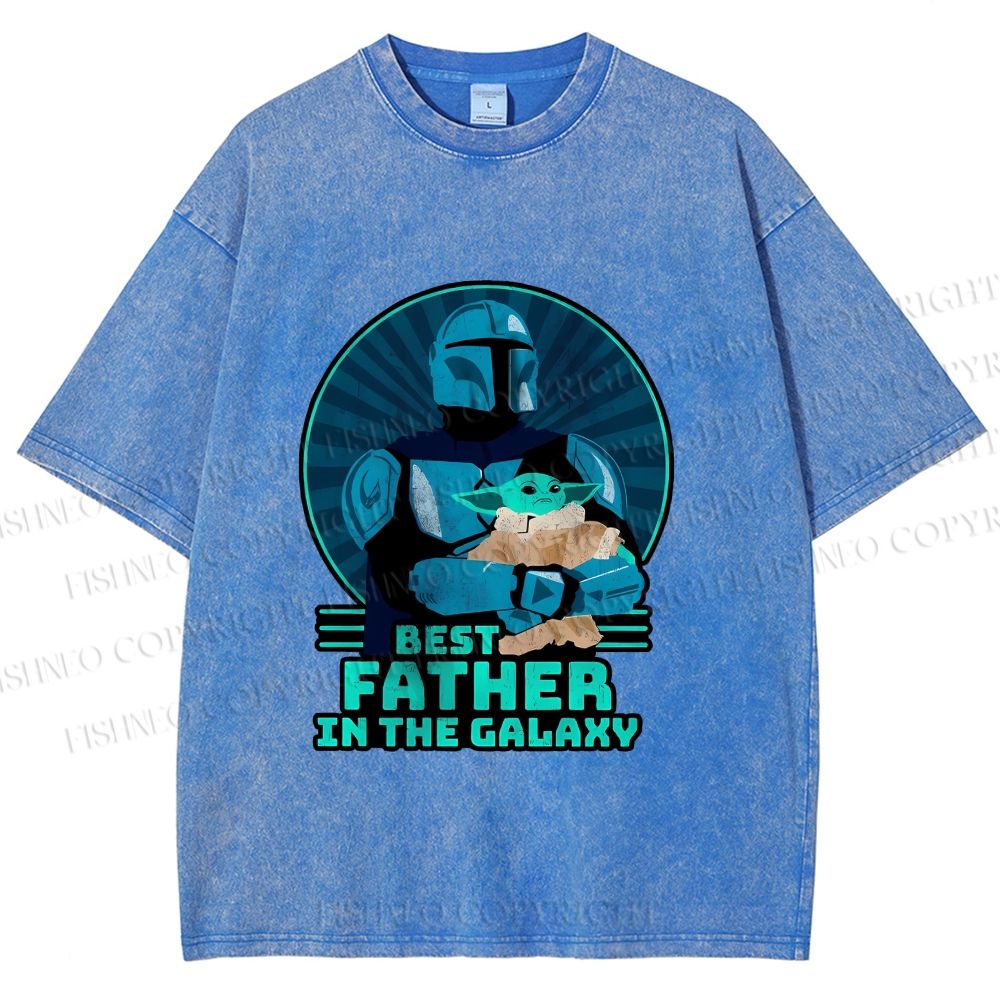 Unisex Starwars Best Fetch Printed Washed Tee