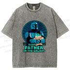 Unisex Starwars Best Fetch Printed Washed Tee