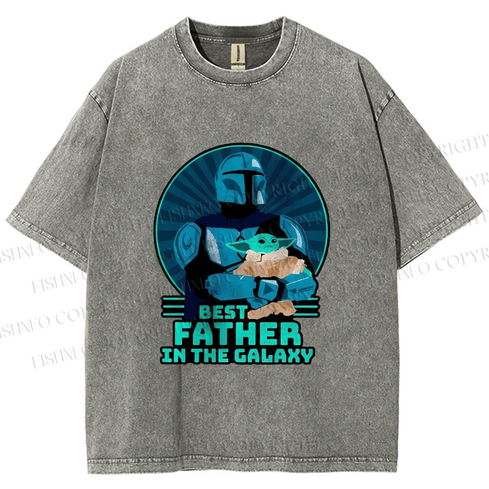 Unisex Starwars Best Fetch Printed Washed Tee