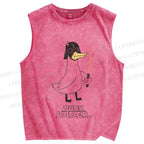 Unisex Starwars Duck Printed Washed Tank Top