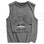 Unisex Honk The Goose Printed Washed Tank Top