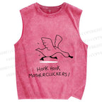 Unisex Honk The Goose Printed Washed Tank Top